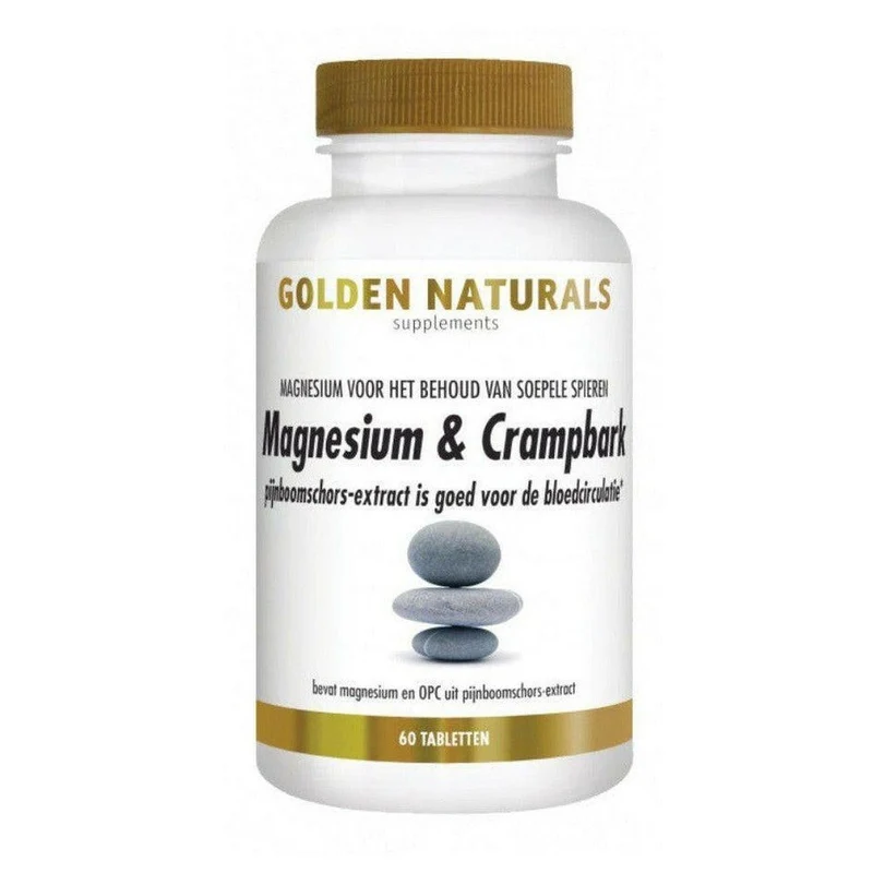 Golden Naturals Magnesium & Crampbark (60 tabletten)