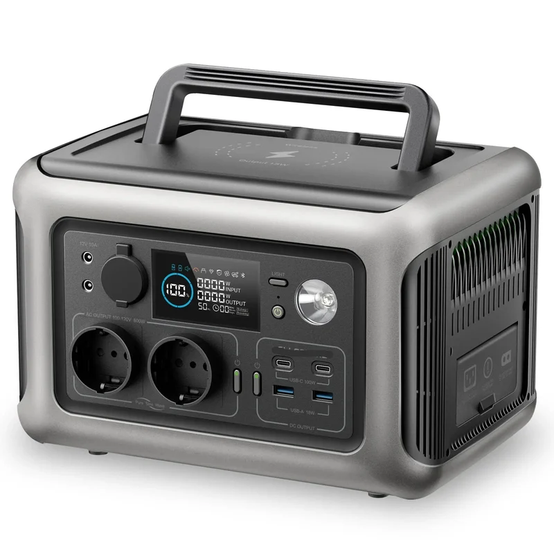 Solar Generator - Powerstation - Stroomgenerator - Draagbare - 600W – 299Wh - Powerbank - Voor Kamperen, Reizen & Noodsituaties