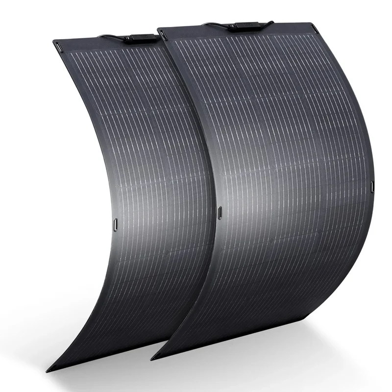 Zonnepanelen - Zonnepaneel - Flexibel - Solar Panel - 2x100W - Mobiele Zonne-energie Oplader - Monokristallijn - Draagbare Zonne-energie Set - Waterdicht IP68 – Voor Balkon, Caravan & Camping