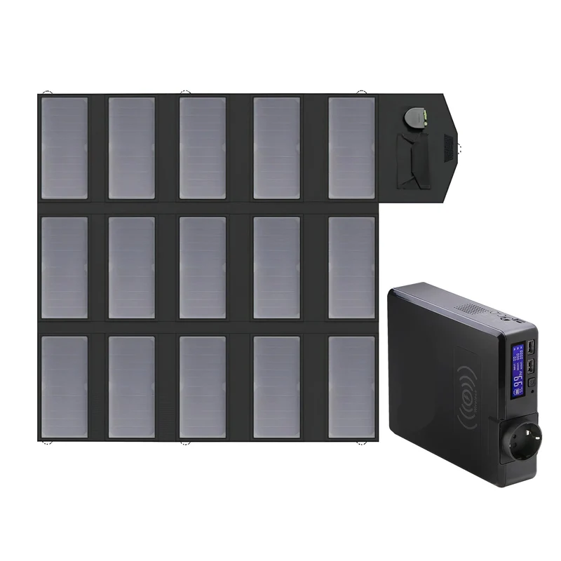 Powerstation - met 100W Opvouwbaar Zonnepaneel - Draagbare - Solar Generator - Stroomgenerator - 200W - Voor Camping, Reizen en Off-grid Energie