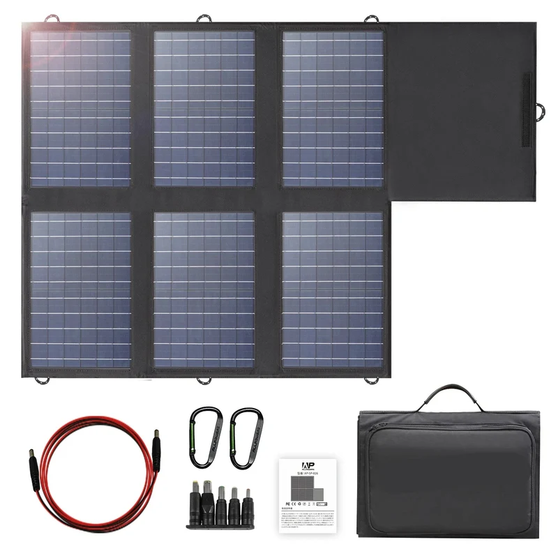 Zonnepanelen - Zonnepaneel - Opvouwbaar - Solar Panel - Waterdicht IP67 - Draagbare Solar Lader met USB-C, USB-A en 18V DC voor Powerstations, Camping en Outdoor