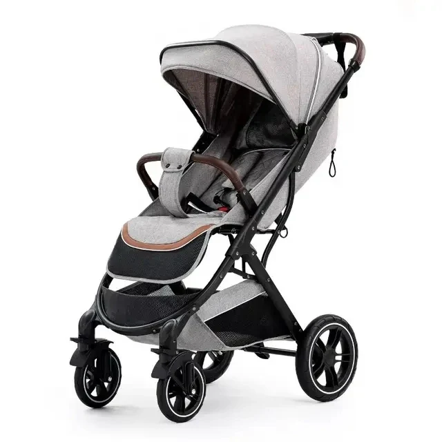 Kinderwagen – Wandelwagen - Babywagen – Opvouwbaar - 3-in-1 - Multifunctioneel - Lichtgewicht - Comfortabel - Veilig – Schokabsorptie - Grijs
