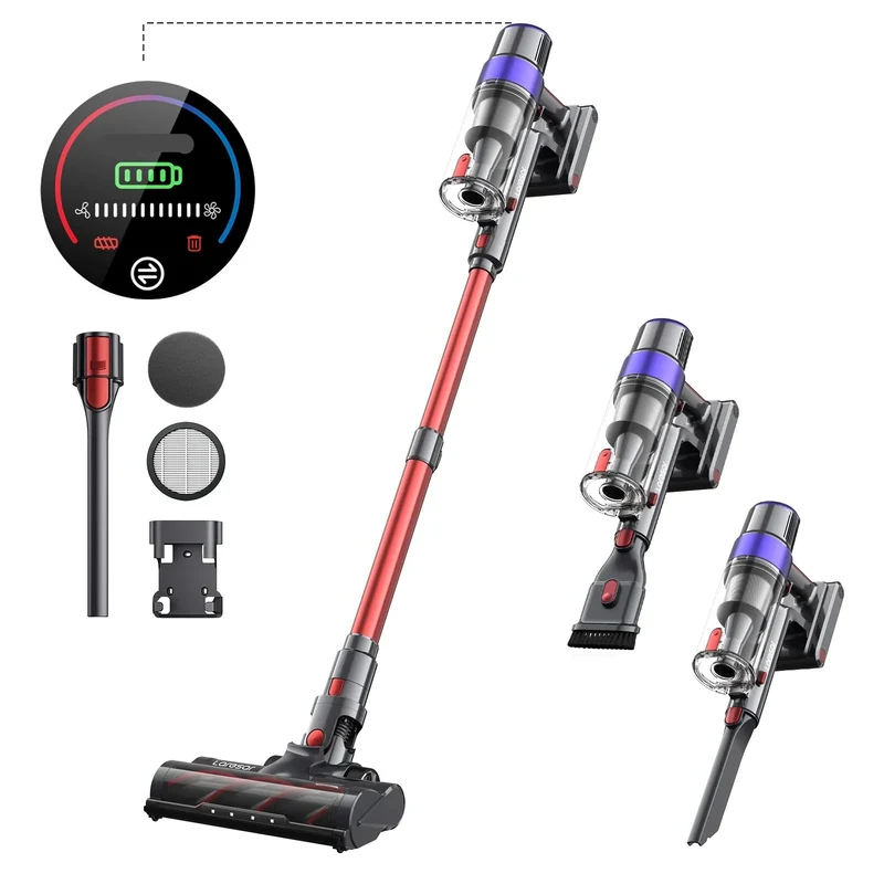 Steelstofzuiger - Stofzuiger - Draadloze - Vacuum Cleaner - 500W - 48000PA Kracht - Met Verwijderbare Accu – Brushless Motor – Voor Auto & Huis – EU Plug