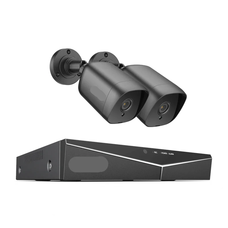 Beveiligingscamerasysteem - 4CH DVR - Openlucht- Bewakingscamera - Beveiligingscamera - IP66 Waterdichte - 2MP IR Buitenbeveiligingscameras - 1080P TVI CCTV Surveillance Kit - 1TB HDD - 2 Stuks - Zwart