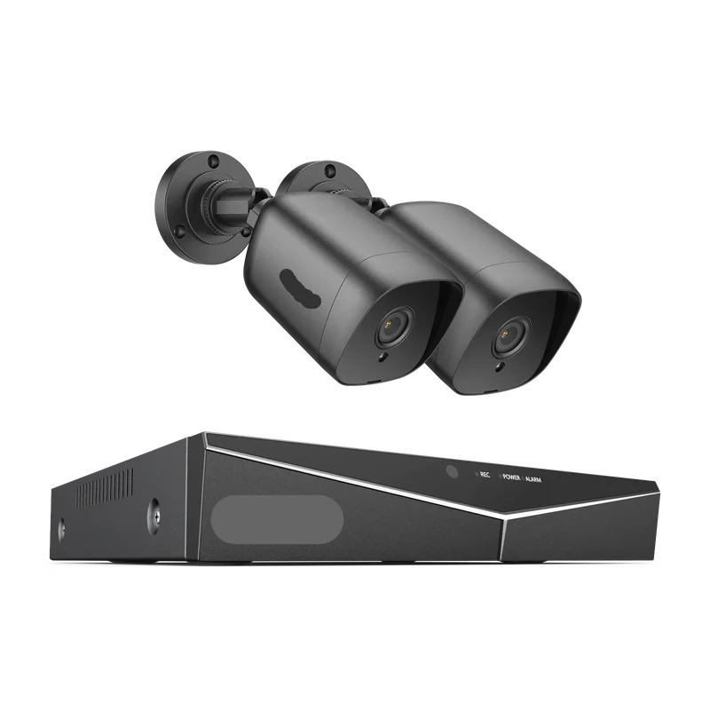 Beveiligingscamerasysteem - 4CH DVR - Openlucht- Bewakingscamera - Beveiligingscamera - IP66 Waterdichte - 2MP IR Buitenbeveiligingscameras - 1080P TVI CCTV Surveillance Kit - Zonder HDD - 2 Stuks - Zwart
