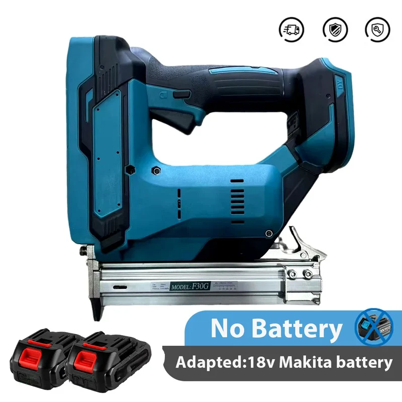 Tacker - Spijkerpistool - Elektrische - Brushless Motor - 18V Accu - Ergonomische Handgreep - Nagelmachine - voor Houtbewerking - 2 Accu