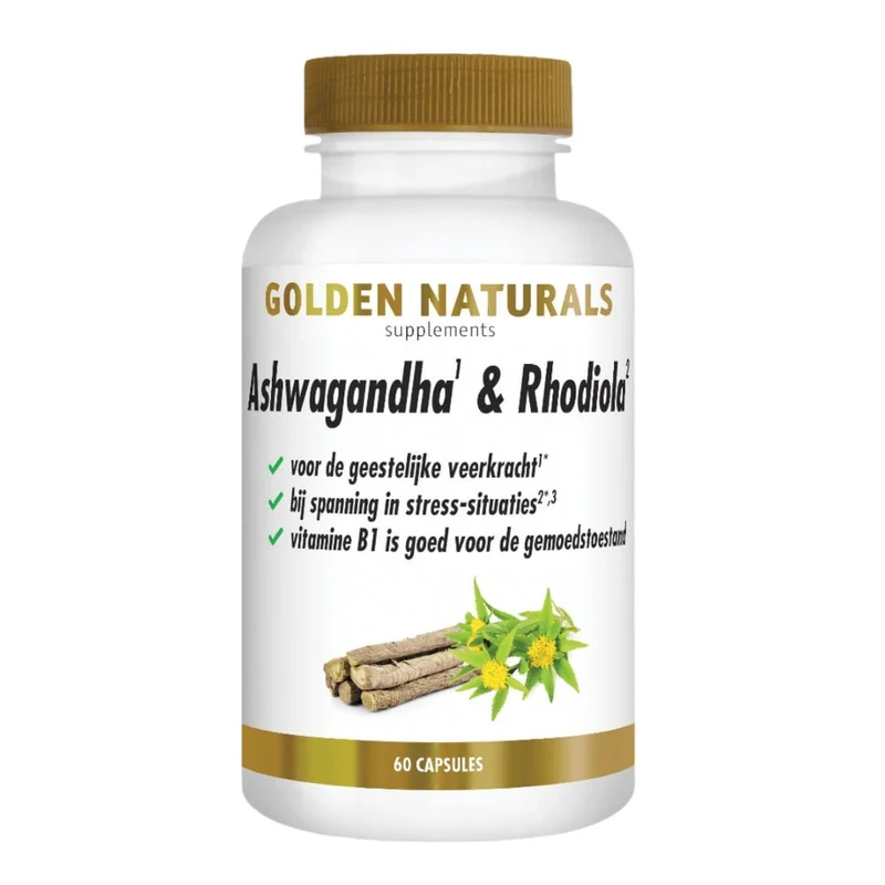 Golden Naturals Ashwagandha & Rhodiola (60 capsules)