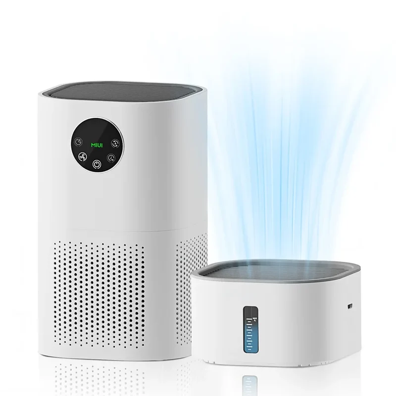 Luchtreiniger - met Luchtbevochtiger - 2-in-1 - HEPA H13 Filter - Allergieën - Huisdierenhaar - en Rook - Stil en Efficiënt - Geschikt voor Slaapkamer en Woonruimte - met Een Bevochtigercomponent