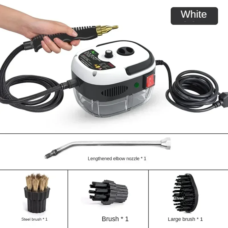 Stoomreiniger - 2500W - Draagbare - Hogedrukreiniger - Hete Stoom - Hoge Temperatuur Desinfectie - Voor Auto - Keuken - Airco en Thuisgebruik - Wit