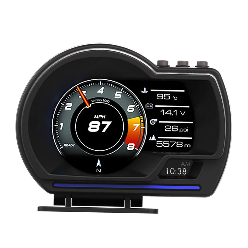 Head Up Display - OBD2 - GPS - Snelheidsmeter Turbo - RPM Alarm Auto Vrachtwagen.