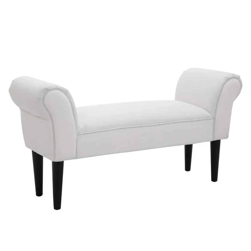 Bank - Stoel - Slaapkamerbank - Voetenbank - Slaapkamer - 102 cm x 36 cm x 51 cm - Wit