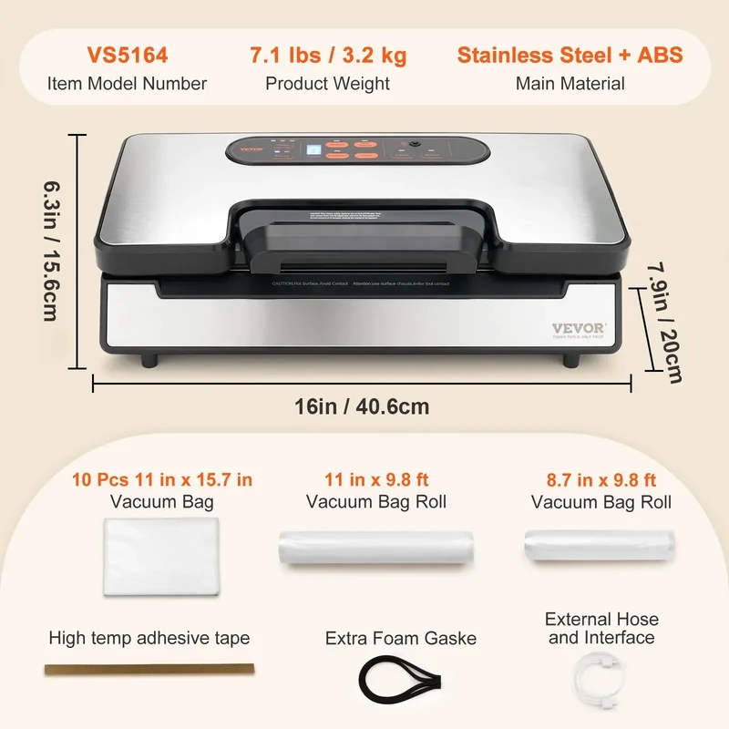 Vacuümsealer Machine - Vacuümmachine - Vacuümsealer - Foodsaver - Voedselbewaring - 90Kpa - Automatisch - en Handmatig - 30 cm Sealbreedte