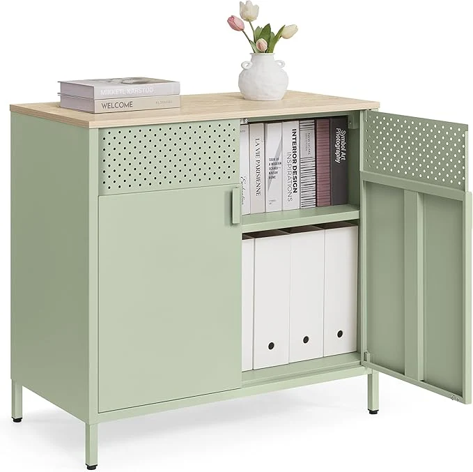 Kast - Dressoir - Archiefkast - Kantoorkast - Opbergruimte - 80 cm x 40 cm x 76 cm - Groen