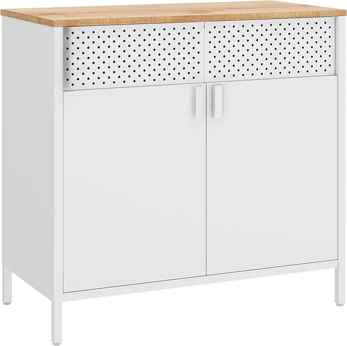 Kast - Dressoir - Archiefkast - Kantoorkast - Opbergruimte - 80 cm x 40 cm x 76 cm - Wit