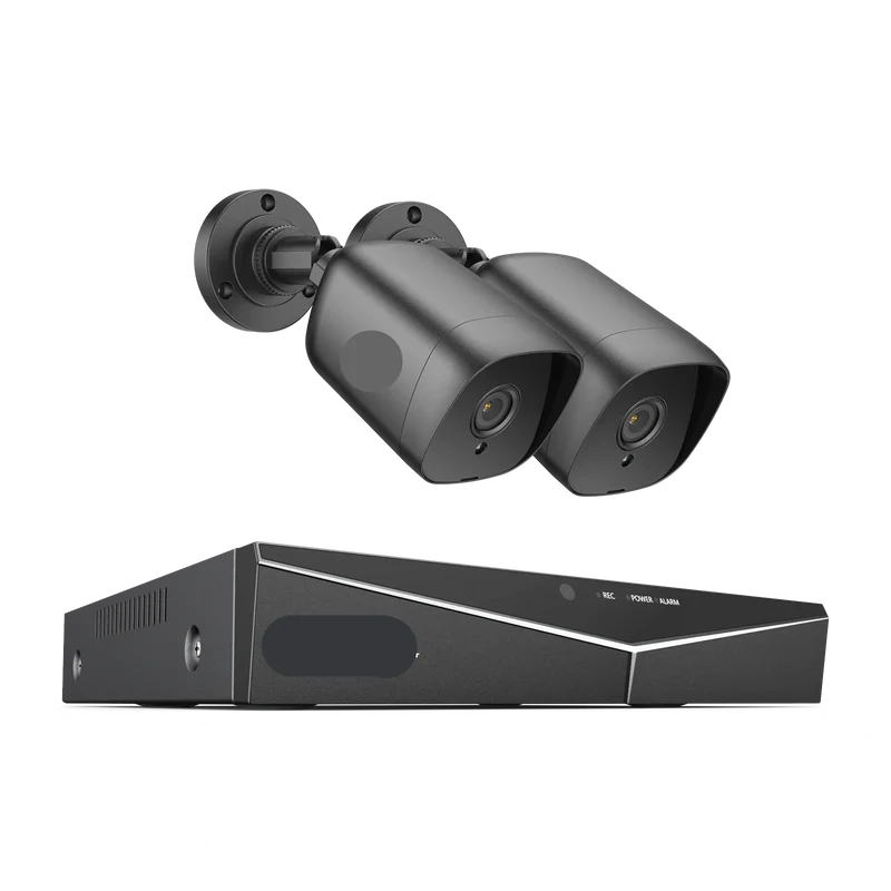 Beveiligingscamerasysteem - 4CH DVR - Openlucht- Bewakingscamera - Beveiligingscamera - IP66 Waterdichte - 2MP IR Buitenbeveiligingscameras - 1080P TVI CCTV Surveillance Kit - 2TB HDD - 2 Stuks - Zwart