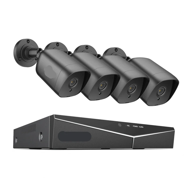 Beveiligingscamerasysteem - 4CH DVR - Openlucht- Bewakingscamera - Beveiligingscamera - IP66 Waterdichte - 2MP IR Buitenbeveiligingscameras - 1080P TVI CCTV Surveillance Kit - 2TB HDD - 4 Stuks - Zwart