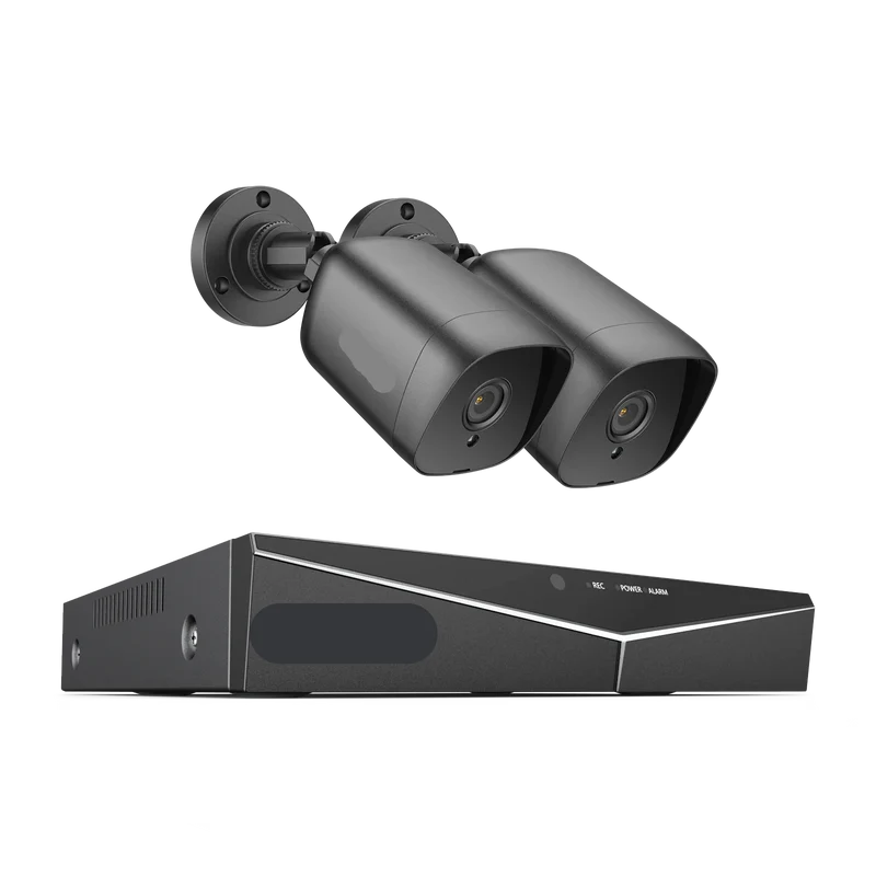 Beveiligingscamerasysteem - 4CH DVR - Openlucht- Bewakingscamera - Beveiligingscamera - IP66 Waterdichte - 2MP IR Buitenbeveiligingscameras - 1080P TVI CCTV Surveillance Kit - 4TB HDD - 2 Stuks - Zwart