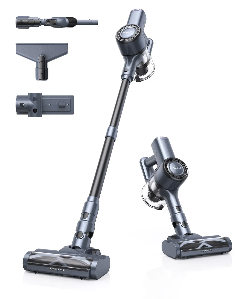 Steelstofzuiger - Draadloze - Vacuum Cleaner - Stofzuiger - LED Display - HEPA Filter – 30KPa - 260W - Anti-klit Vloerborstel - Voor Tapijt - Harde Vloeren - Huisdieren - Zwart