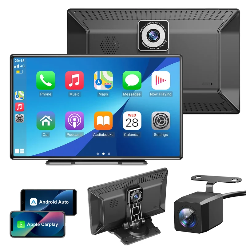 Navigatiesysteem Auto - Dashcam voor auto - GPS Navigatie - Draadloze - 2.5K DVR - Bluetooth Audio - ADAS Systeem - 9" - Achteruitrijcamera - Spraakbesturing