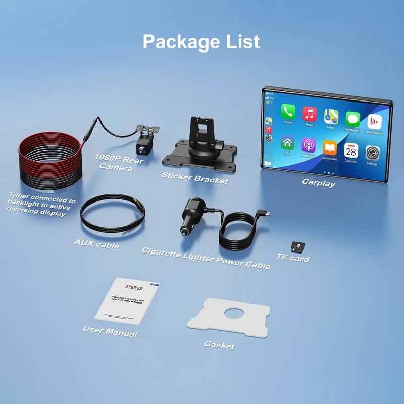 Navigatiesysteem Auto - Dashcam voor auto - GPS Navigatie - Draadloze - 2.5K DVR - Bluetooth Audio - ADAS Systeem - 9" - Achteruitrijcamera - Spraakbesturing - 64TF