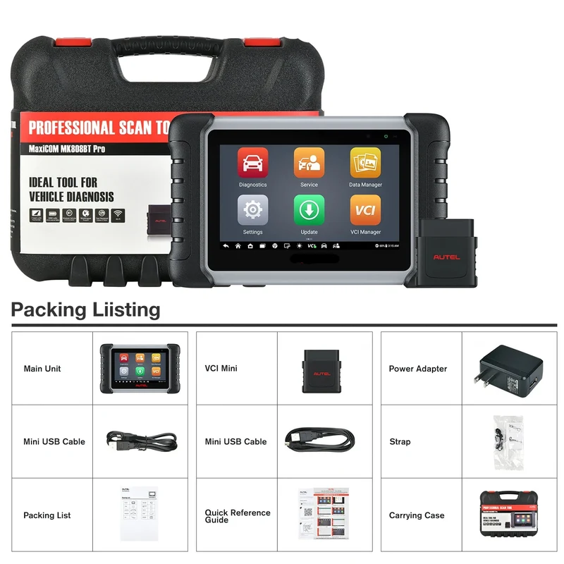 OBD Scanner - OBD2 - Auto Scanner - Auto uitlezen - Diagnose Apparatuur voor Auto's - Bluetooth Car Diagnostic Tool - Android Touchscreen - Auto Code Reader - Resetfuncties - Multisysteem Test