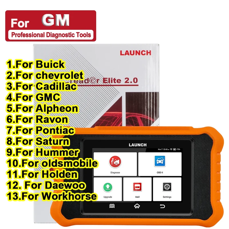 OBD Scanner - OBD2 - Auto Scanner - Auto uitlezen - Diagnose Apparatuur voor Auto's - ECU Codering - Reset Functies - Alle Diensten - Bi-Directioneel Diagnosetool - Automatische Diagnose - Voor GM