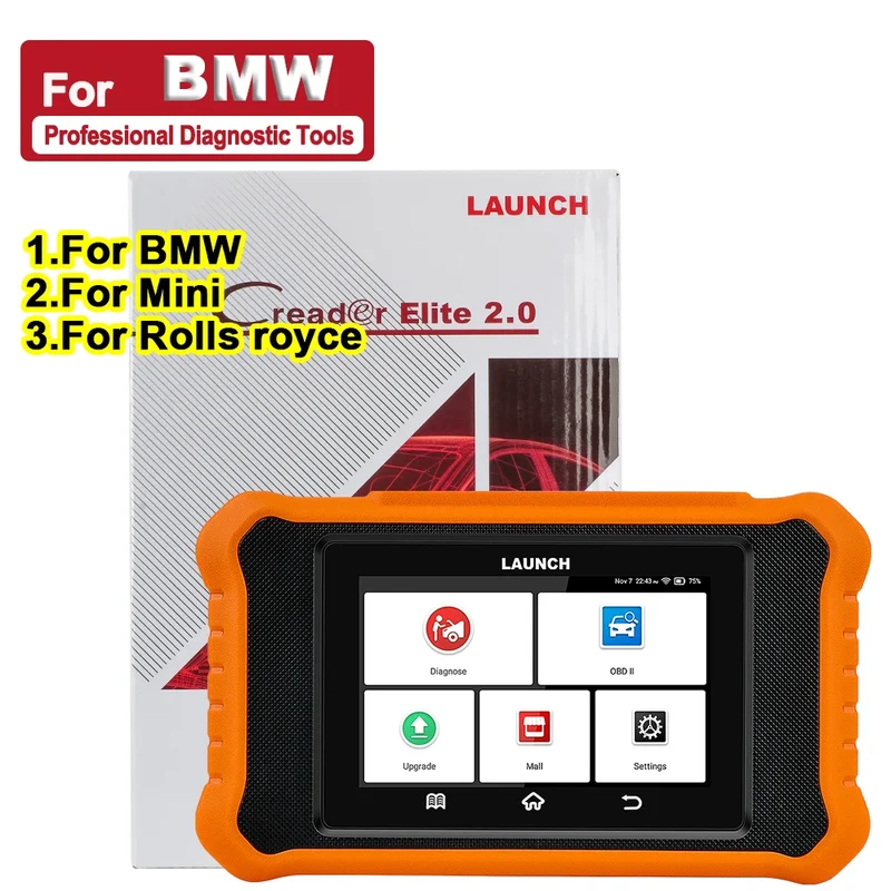 OBD Scanner - OBD2 - Auto Scanner - Auto uitlezen - Diagnose Apparatuur voor Auto's - Alle Diensten - Bi-Directioneel Diagnosetool - Automatische Diagnose - ECU Codering - Reset Functies - Voor BMW