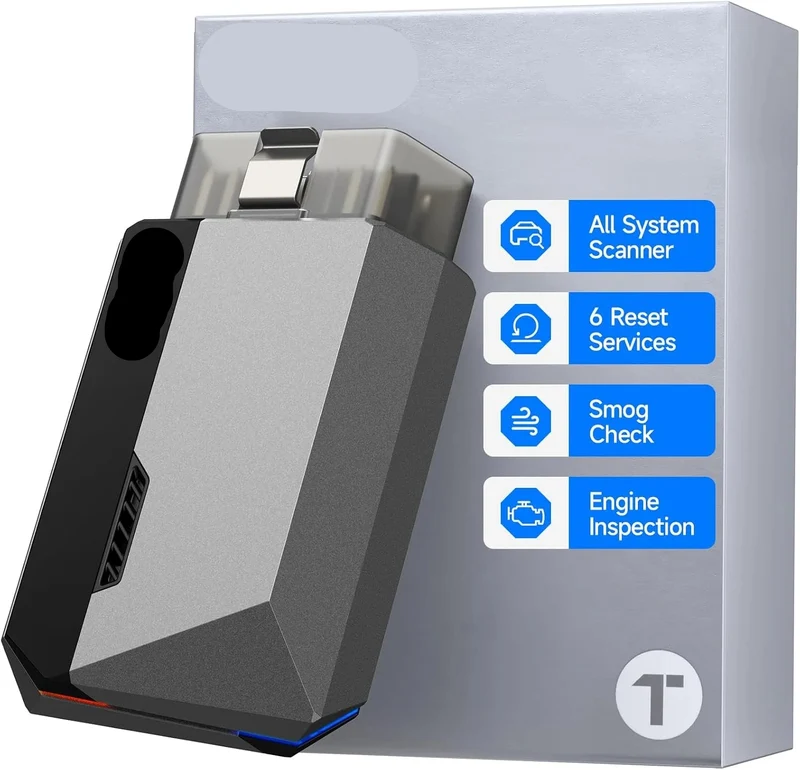 OBD Scanner - OBD2 - Auto Scanner - Auto uitlezen - Diagnose Apparatuur voor Auto's - Diagnosetool voor Alle Aystemen - Accutest - Smogcontrole - iOS Android - Bluetooth 5.0 - Voertuiggezondheidscontrole - Live Data - Resetservices