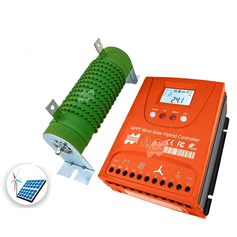 Omvormer - Laadregelaar - Hybride Laadregelaar - Hybride Wind-en Zonnelaadregelaar - Wind 1200W Solar 1200W - Auto 12V 24V