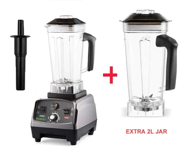 Blender - Smoothie Maker - Blender Smoothie - Foodprocessor - 2200W - 2L - BPA-vrije - Zes Mesbladen - Ice Crusher - met Extra Pot