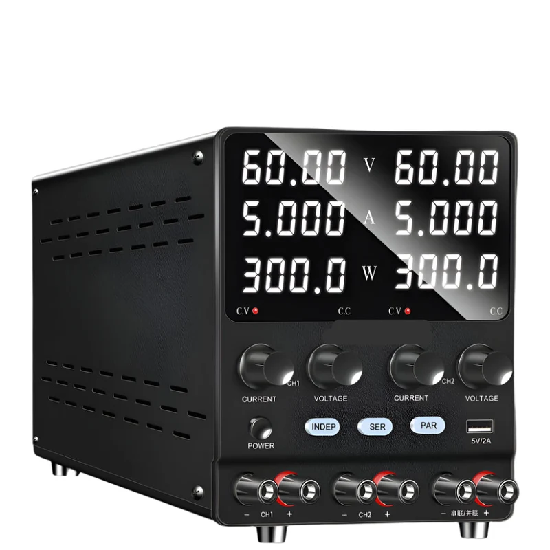 Labvoeding - Laboratorium Voeding - Power Supply - Powerbank - 60V 5A - 220V - Dual Output - Instelbare - Dubbele Uitgang – Precisie DC Voeding voor Testopstellingen & Elektronica