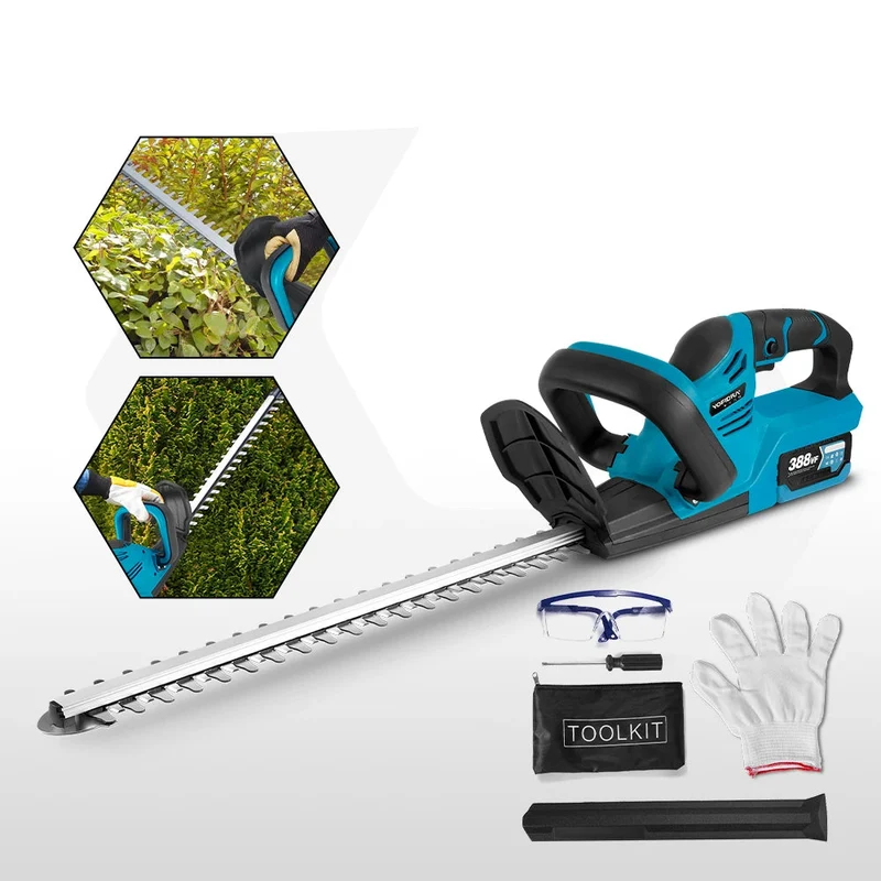 Heggenschaar - Haagschaar - Tuingereedschap - Elektrische - Draadloze - 2000W - 15000RPM - Snoeizaag & Trimmer in één – Inclusief 2x 18V Accu’s – Voor Tuinonderhoud