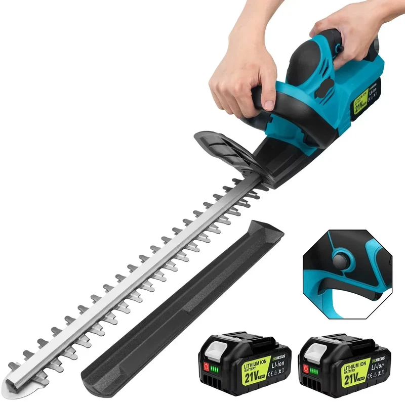 Heggenschaar Accu - Snoeischaar - Grasschaar - 20000RPM - 2000W - Brushless - Elektrische - Snoerloze Snoeischaar voor Struiken – Geschikt voor 18V Accu – Inclusief 2x Accu