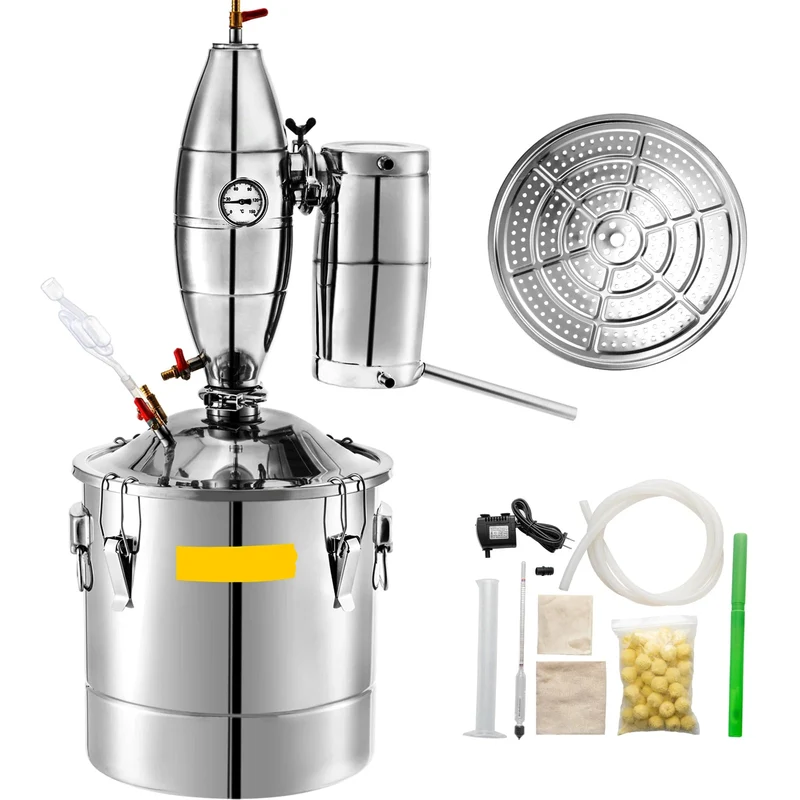 Distilleerketel - Destilleerapparaat - Moonshine - 30L - Alcohol Distiller - Complete Thuisbrouwset - voor Bier, Wijn, Moonshine & Etherische Oliën