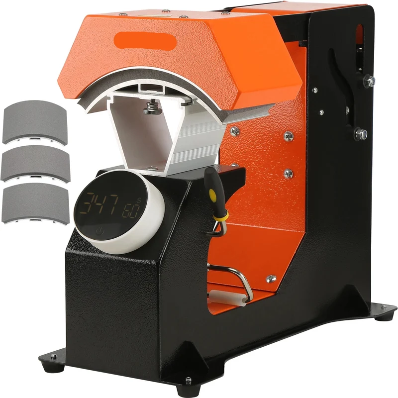 Pettenpers - Warmte Pers Machine - Hittepers - Transferpers - Hittepersmachine - 3-in-1 - Plotter - voor Caps met Verwisselbare Drukplaten & Automatische Vrijgave
