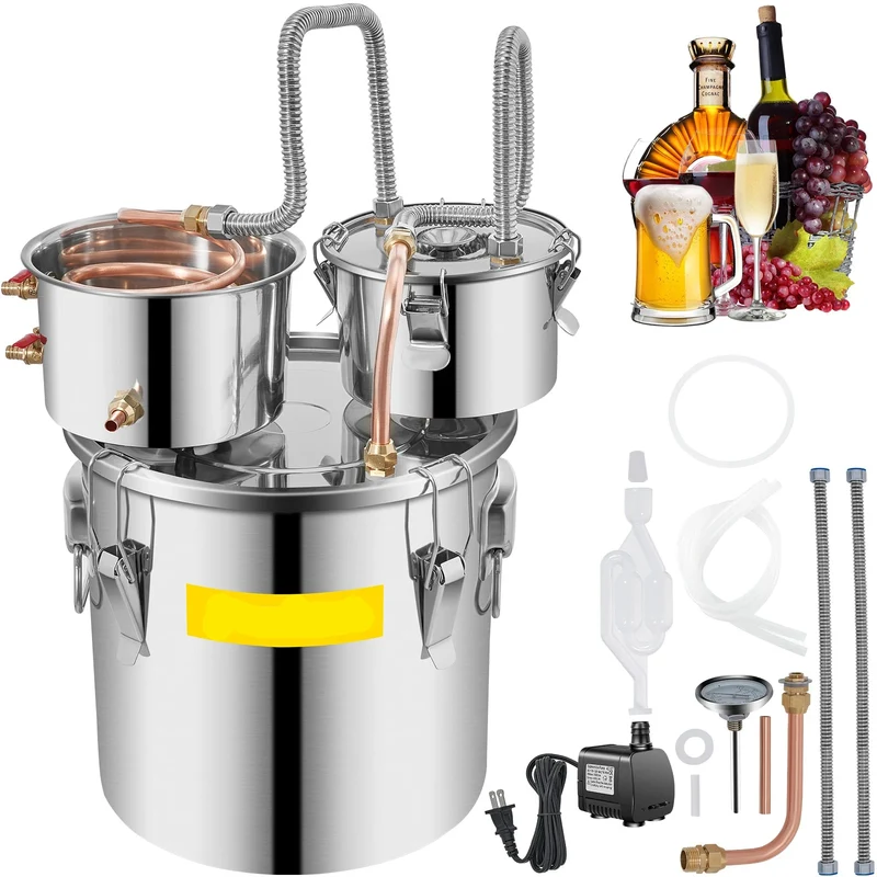 Distilleerketel - Destilleerapparaat - Moonshine - 50L - Alcohol Distiller - Thuisbrouwerij Set voor Wijn, & Bier – Brouwapparatuur en Dispenser Kit - Distilleermachine
