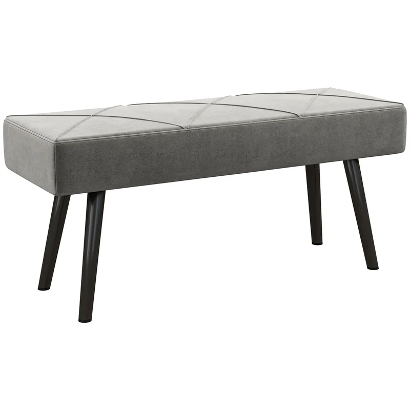 Kussenboxen - Bank - Sofa - Zitvlak - 100 cm x 36 cm x 45 cm - Grijs