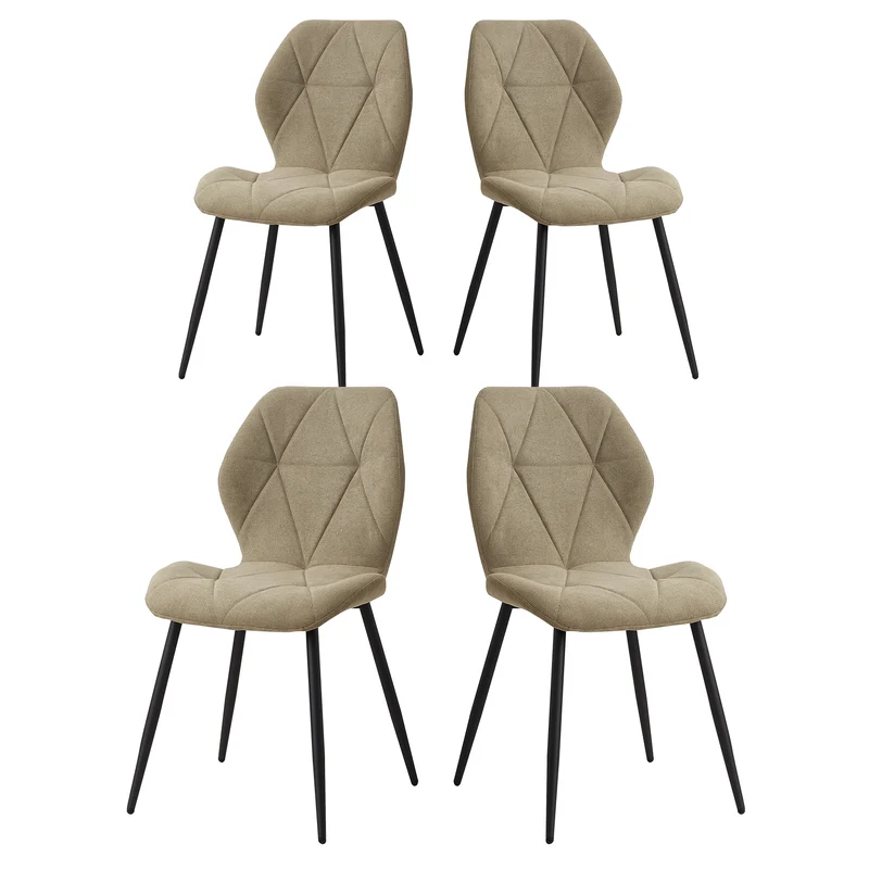 Eetkamerstoelset van 4 - Stoelen - Keukenstoel - Scandinavisch minimalistisch - Groen