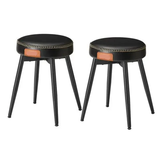 Barkruk - Barstoel - Kleine stoel - Kruk - 48 cm x 48 cm x 48,2 cm - Zwart