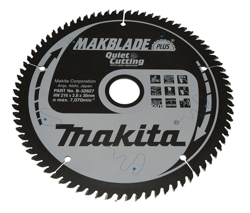 Makita Afkortzaagblad Hout 216x30x2,8mm 80T 5G - B-32627