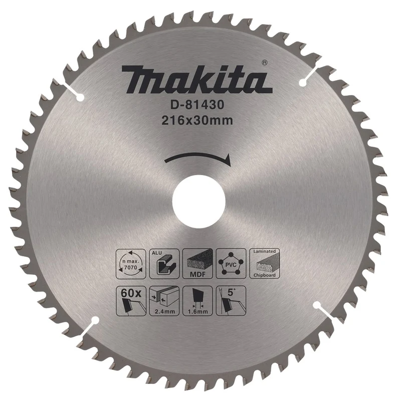 Makita CIRKELZAAGBLAD 216X30X2,4 60T 5G D-65610