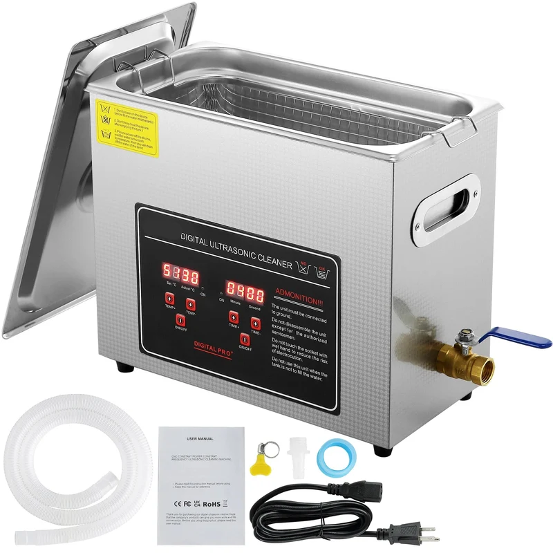Ultrasoon Reiniger - Reinigingsapparaat voor Sieraden en Brillen - 22L - Ultrasone - Ultrasonic Cleaner - met Digitale Timer en Verwarming - Grote Roestvrijstalen Reinigingsmachine -voor Professioneel Gebruik