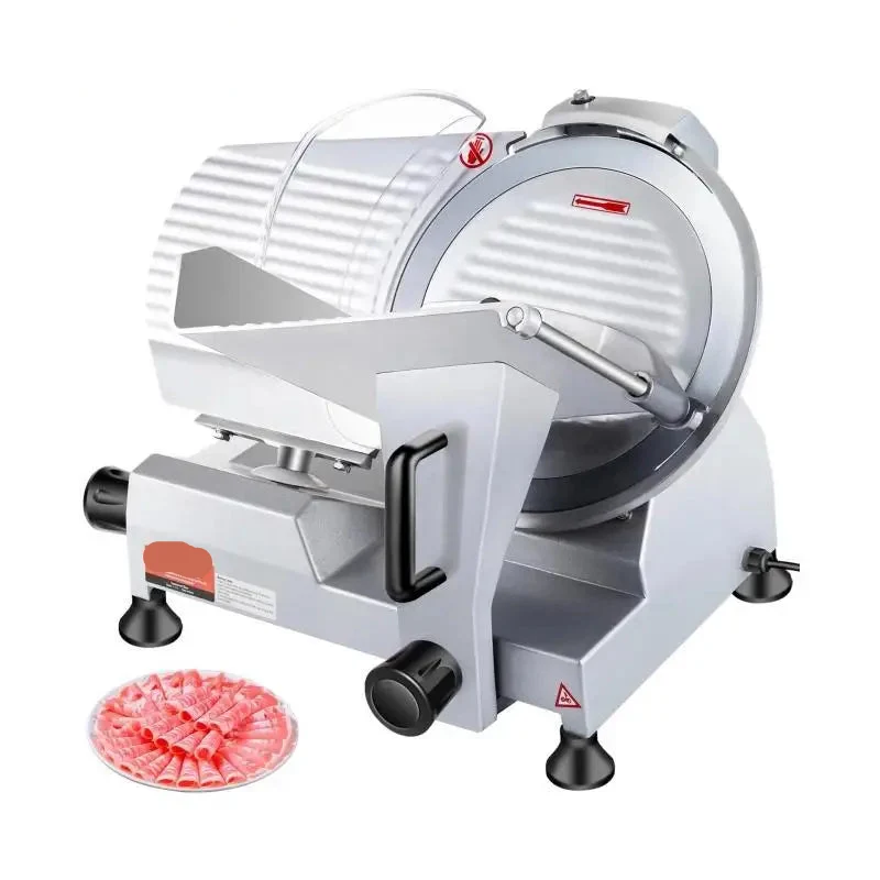 Vleessnijmachine - Snijmachine - Elektrische - 240W - Commerciële - met 10" Stalen Mes en 350-400 RPM Snelheid