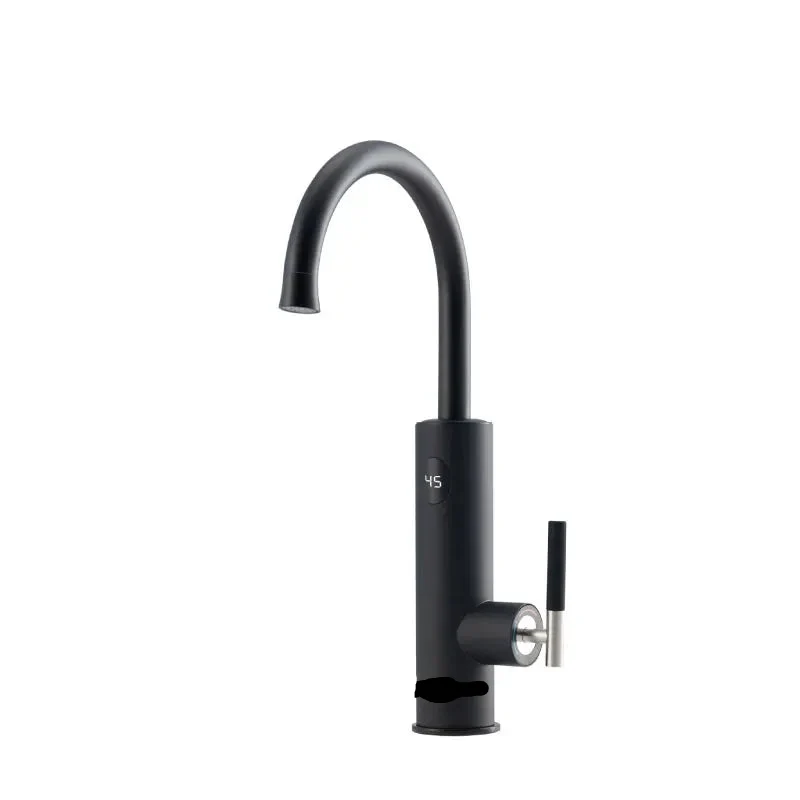 Doorstroomverwarmer - Warmwater dispenser - Warmwaterdispenser - Heetwaterkraan - Heetwater kraan - Doorstromer elektrisch - Besparend - Doorstroomkraan - Buitenkeuken - Camper - Boot - Temperatuur - 220V - Matzwart