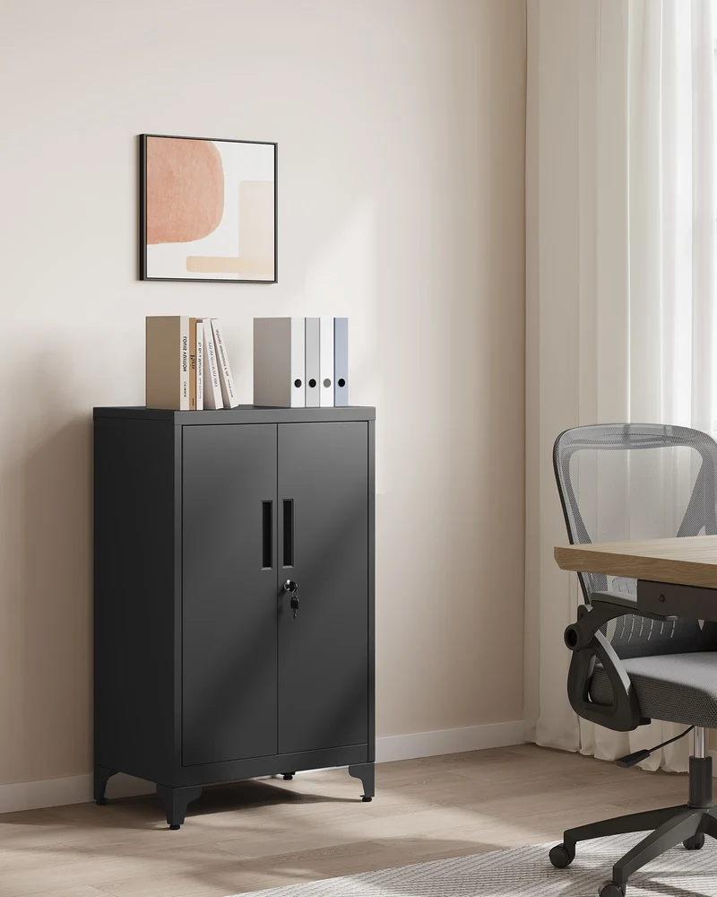 SONGMICS files wardrobe file wardrobe, multi-purpose wardrobe, office wardrobe with 2 doors