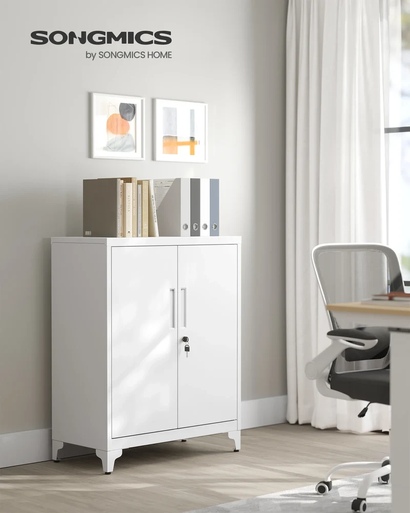 SONGMICS files wardrobe file wardrobe, multi-purpose wardrobe, office wardrobe with 2 doors