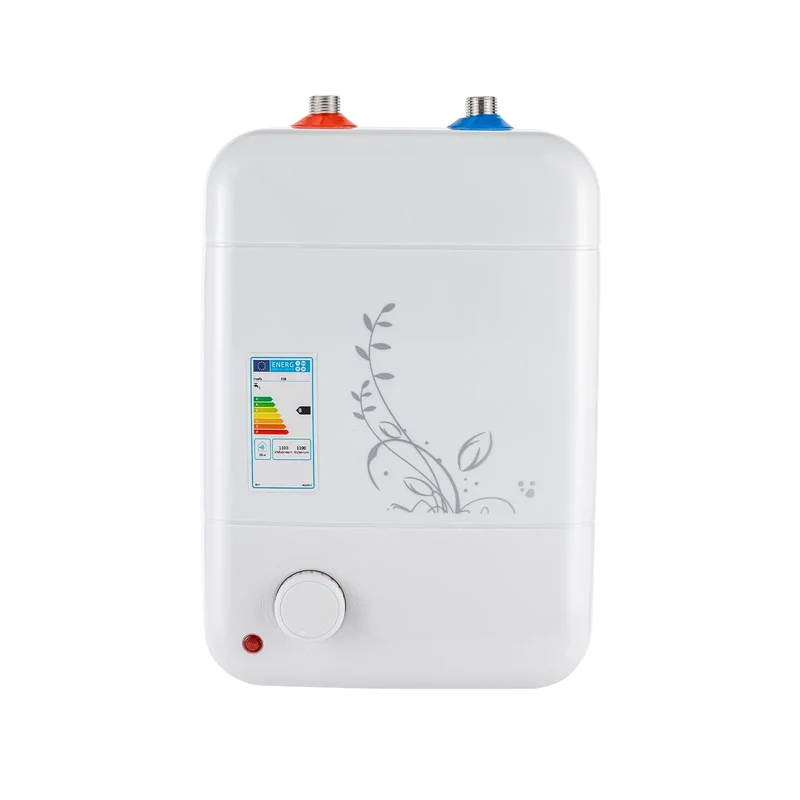 Onderbouw elektrische - Doorstroomboiler - Met temperatuurregelaar -Warmwaterapparaat voor - Beperkte Ruimtes - 8L - 220V - Wit