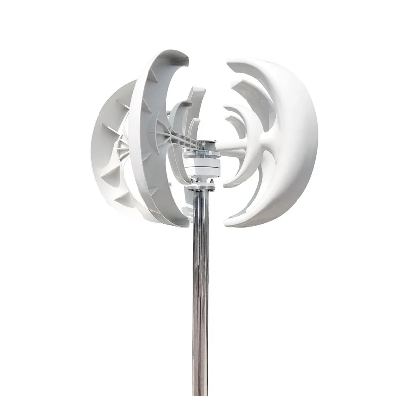 Windturbine - Windmolen - Windturbine Generator - Windenergie - Verticale - 3000W - 48V - met Oplaadcontroller - Duurzame Energie voor Huishoudens en Boerderijen -Wit
