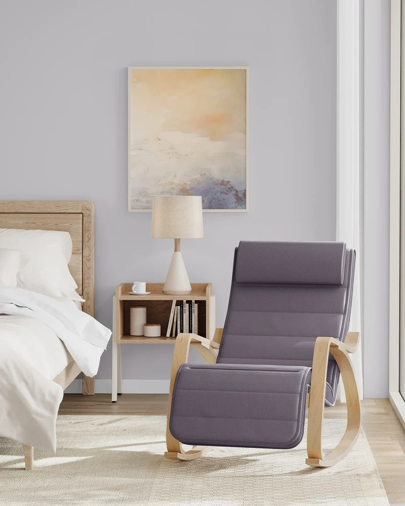 Schommelstoel - Schommelbank - Relaxstoel - Draaifauteuil - Comfortabele Relaxstoel voor Thuis - Zwart