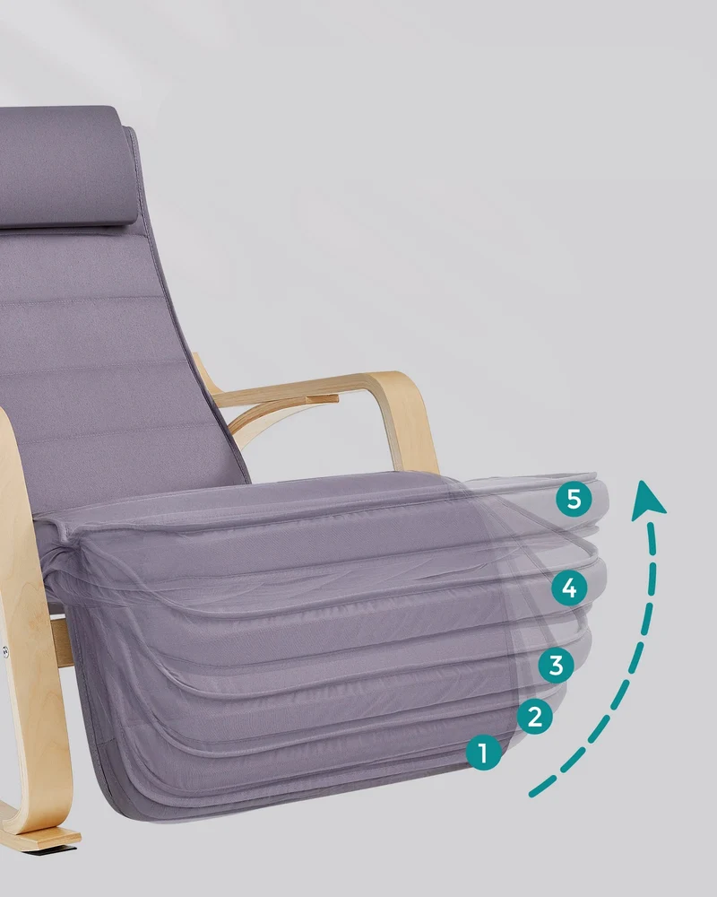 Schommelstoel - Schommelbank - Relaxstoel - Draaifauteuil - Comfortabele Relaxstoel voor Woonkamer of Slaapkamer - Blauw
